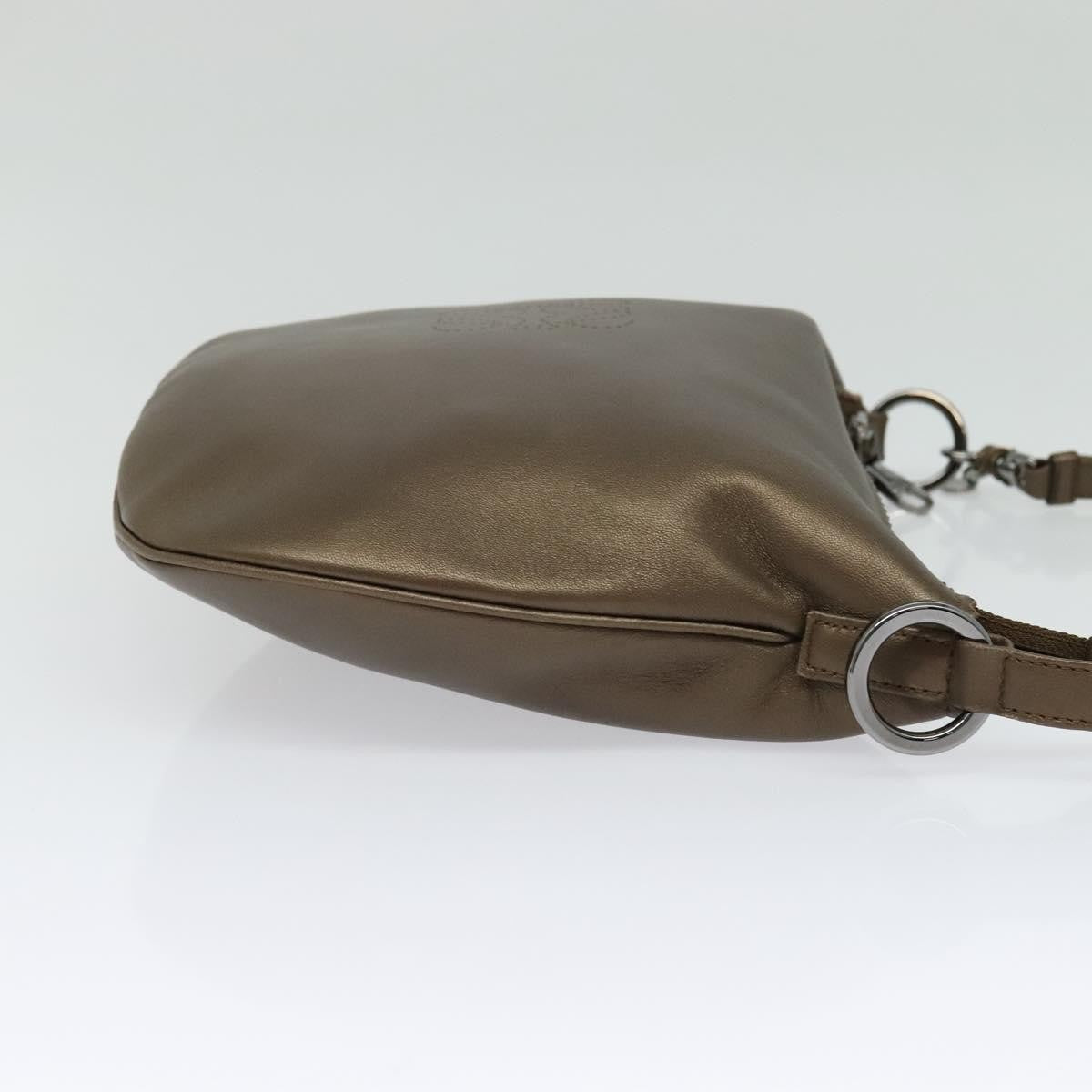 Loewe Anagram Shoulder Bag Leather, METALLIC, LEATHER, Shoulder bag