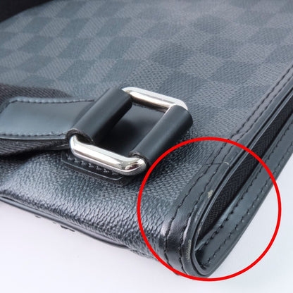 Louis Vuitton Thomas Handbag Damier Graphite, BLACK, CANVAS, Shoulder bag