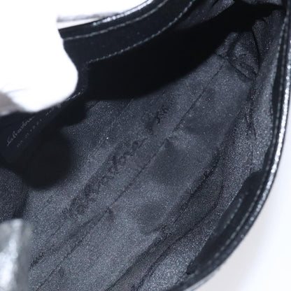 Salvatore Ferragamo Vintage Shoulder Bag Canvas, NAVY, CANVAS, Shoulder bag