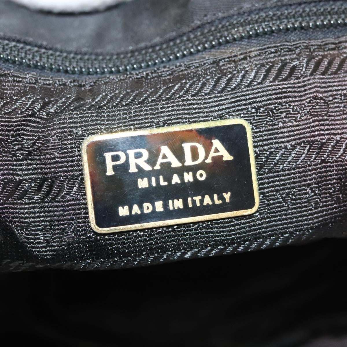 Prada Metal Handles Tote Tessuto, BLACK, NYLON, Handbag