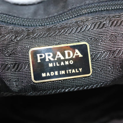 Prada Metal Handles Tote Tessuto, BLACK, NYLON, Handbag
