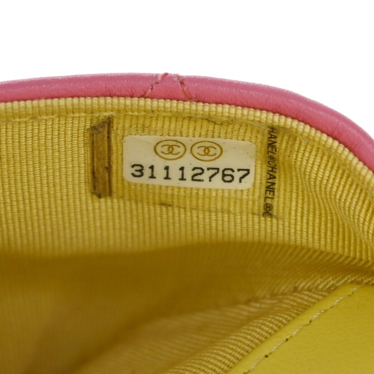 Chanel Classic Sunglasses Case with Chain Quilted Lambskin with Rainbow Hardware, PINK, LEATHER, Shoulder bag