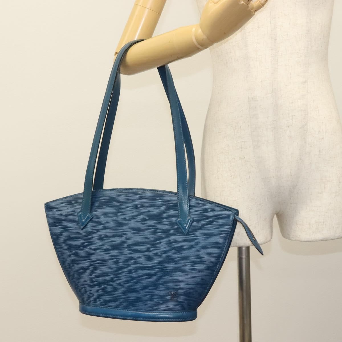 Louis Vuitton Saint Jacques Handbag Epi Leather, BLUE, LEATHER, Handbag