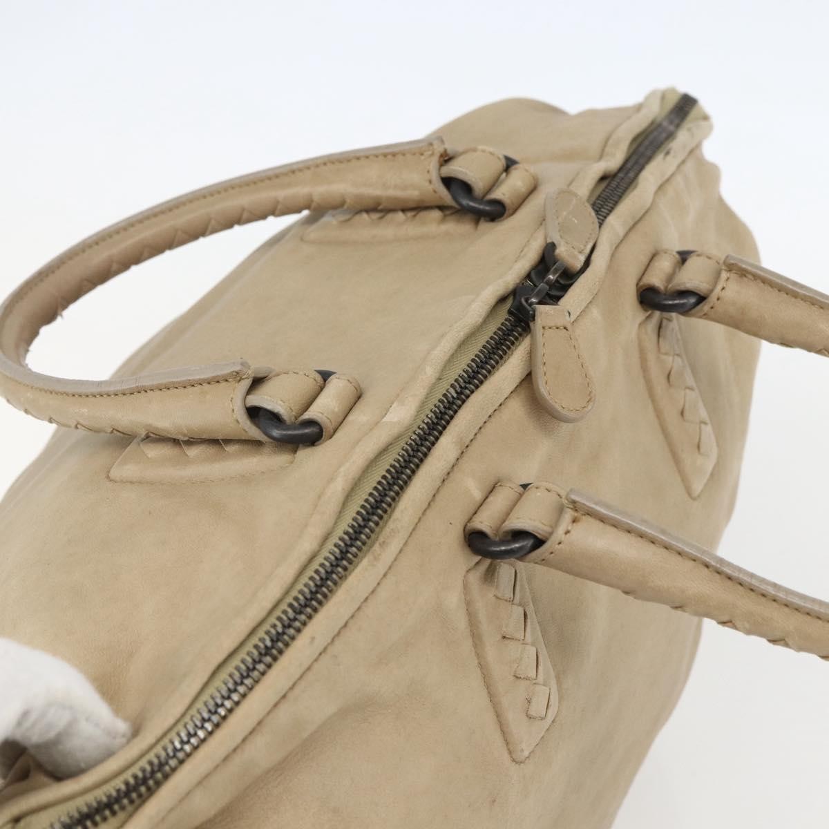 Bottega Veneta Intrecciato Handbag Leather, BEIGE, LEATHER, Handbag