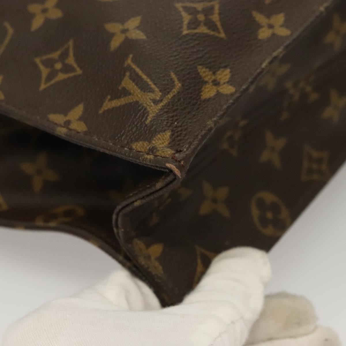 Louis Vuitton Sac Plat Bag Monogram Canvas, BROWN, CANVAS, Handbag