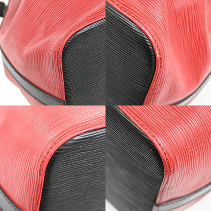 Louis Vuitton Bicolor Petit Noe Handbag Epi Leather, RED, LEATHER, Shoulder bag