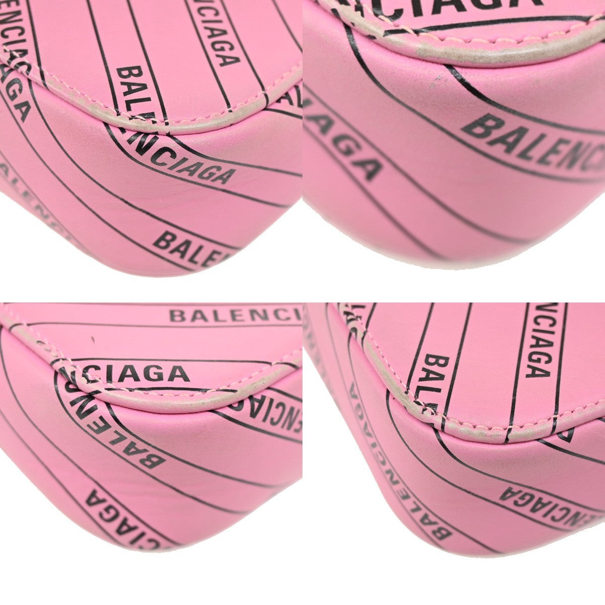 Balenciaga Everyday Camera Bag Monogram Printed Leather, PINK, LEATHER, Shoulder bag