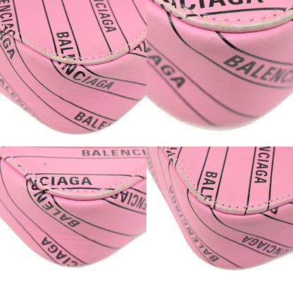 Balenciaga Everyday Camera Bag Monogram Printed Leather, PINK, LEATHER, Shoulder bag