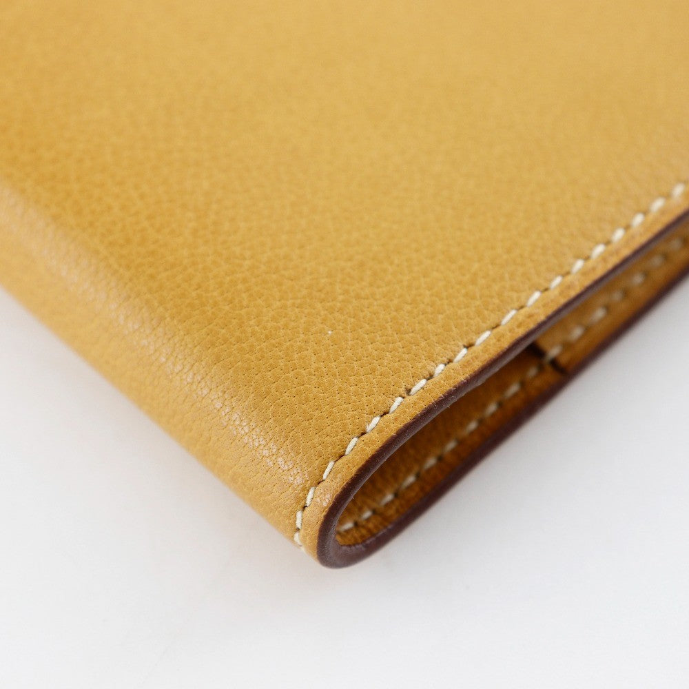 Hermes Vision Agenda Cover Leather, YELLOW, LEATHER, Wallets