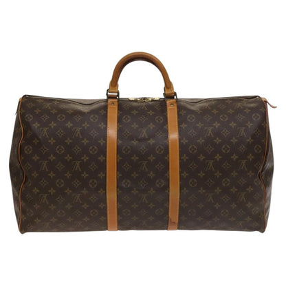 Louis Vuitton Keepall Bag Monogram Canvas, BROWN, CANVAS, Travel bag