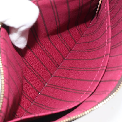 Louis Vuitton Neverfull Pochette Monogram Canvas, BROWN, CANVAS, Clutche & pouche