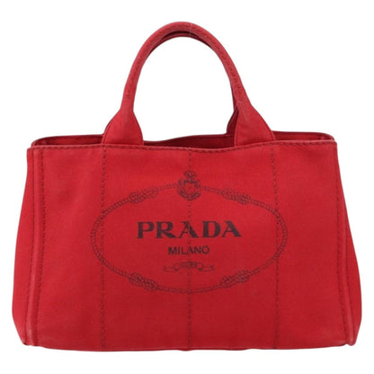Prada Canapa Tote Canvas, RED, CANVAS, Tote bag