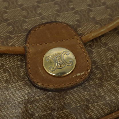 Celine Vintage Macadam Shoulder Bag Canvas, BEIGE, CANVAS, Shoulder bag