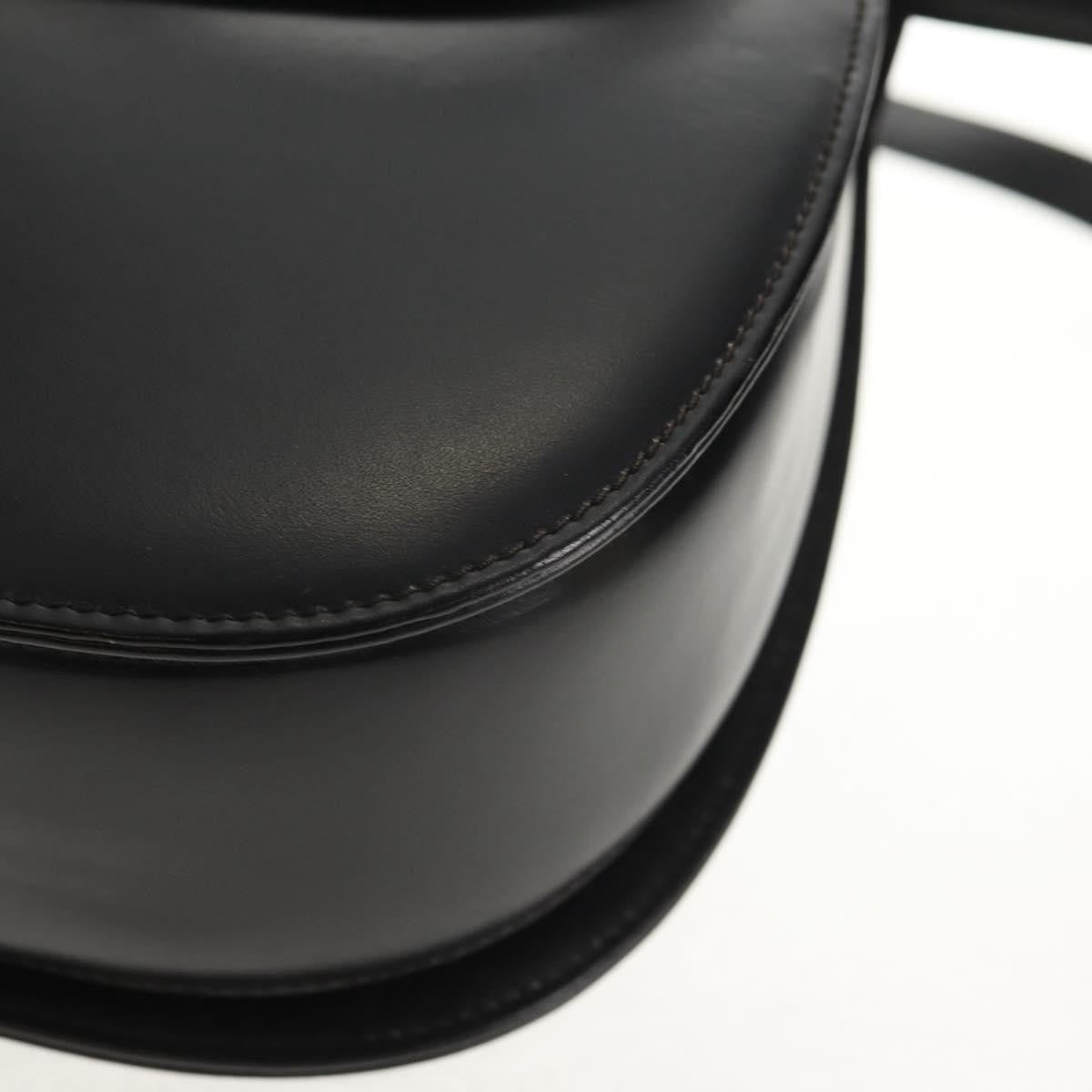 Gucci Vintage Convertible Bamboo Top Handle Bag Leather, BLACK, LEATHER, Handbag