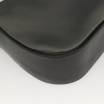 Salvatore Ferragamo Gancini Shoulder Bag Leather, BLACK, LEATHER, Shoulder bag