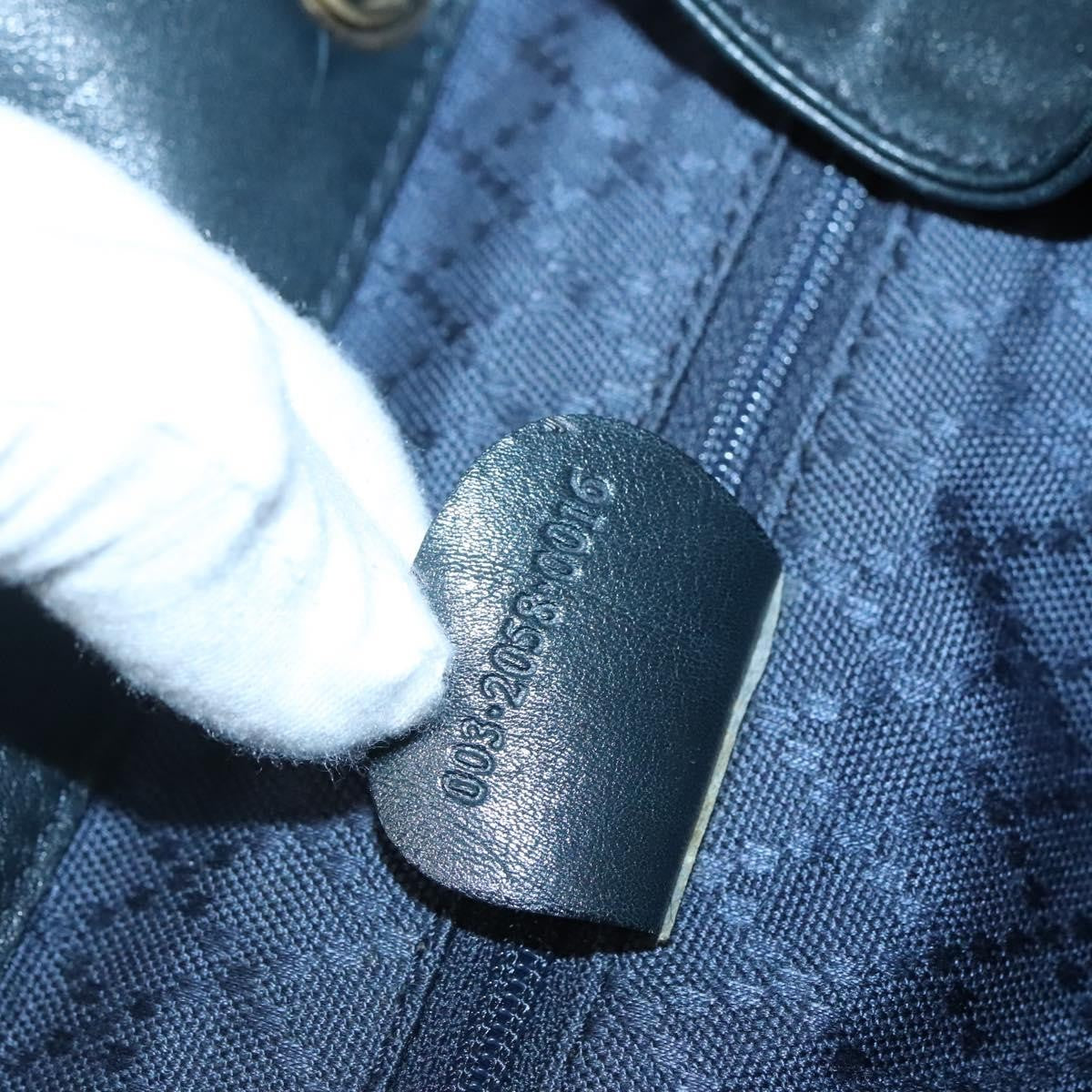 Gucci Vintage Bamboo Backpack Leather, BLACK, LEATHER, Backpack