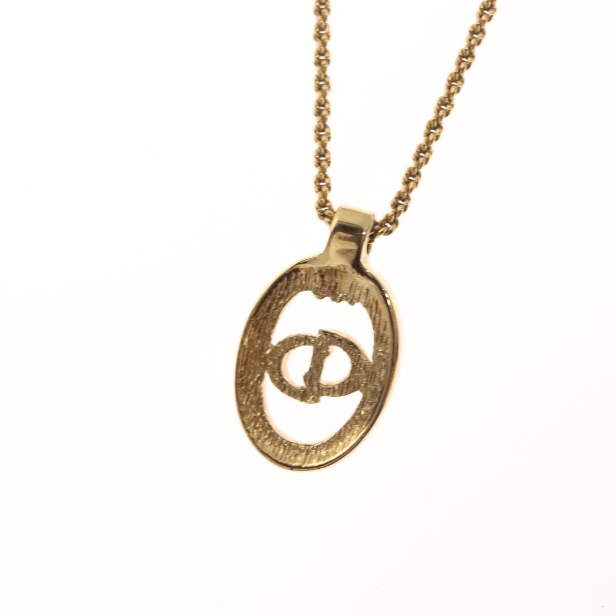 Christian Dior CD Pendant Necklace Gold-plated, GOLD, METAL, Necklace