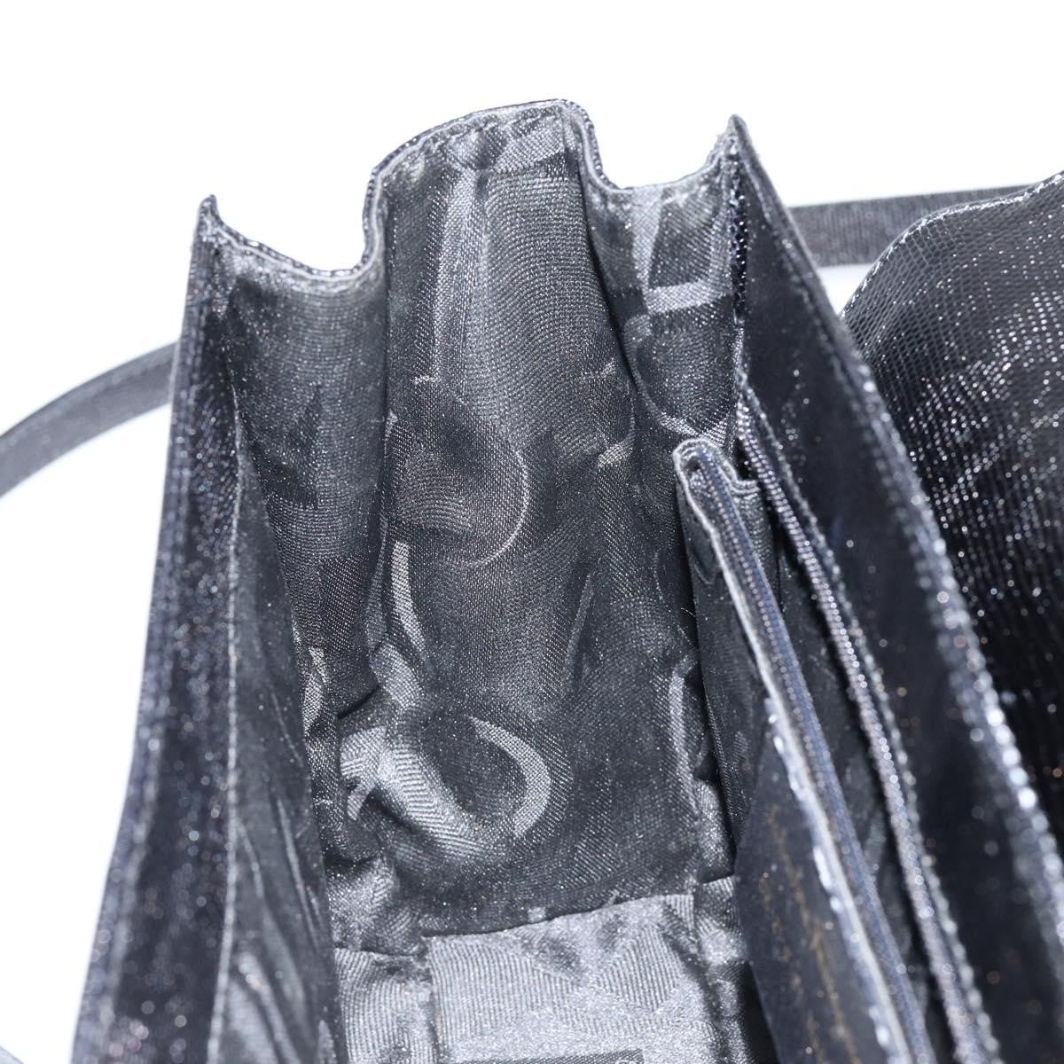 Salvatore Ferragamo Vintage Handbag Leather, BLACK, LEATHER, Handbag