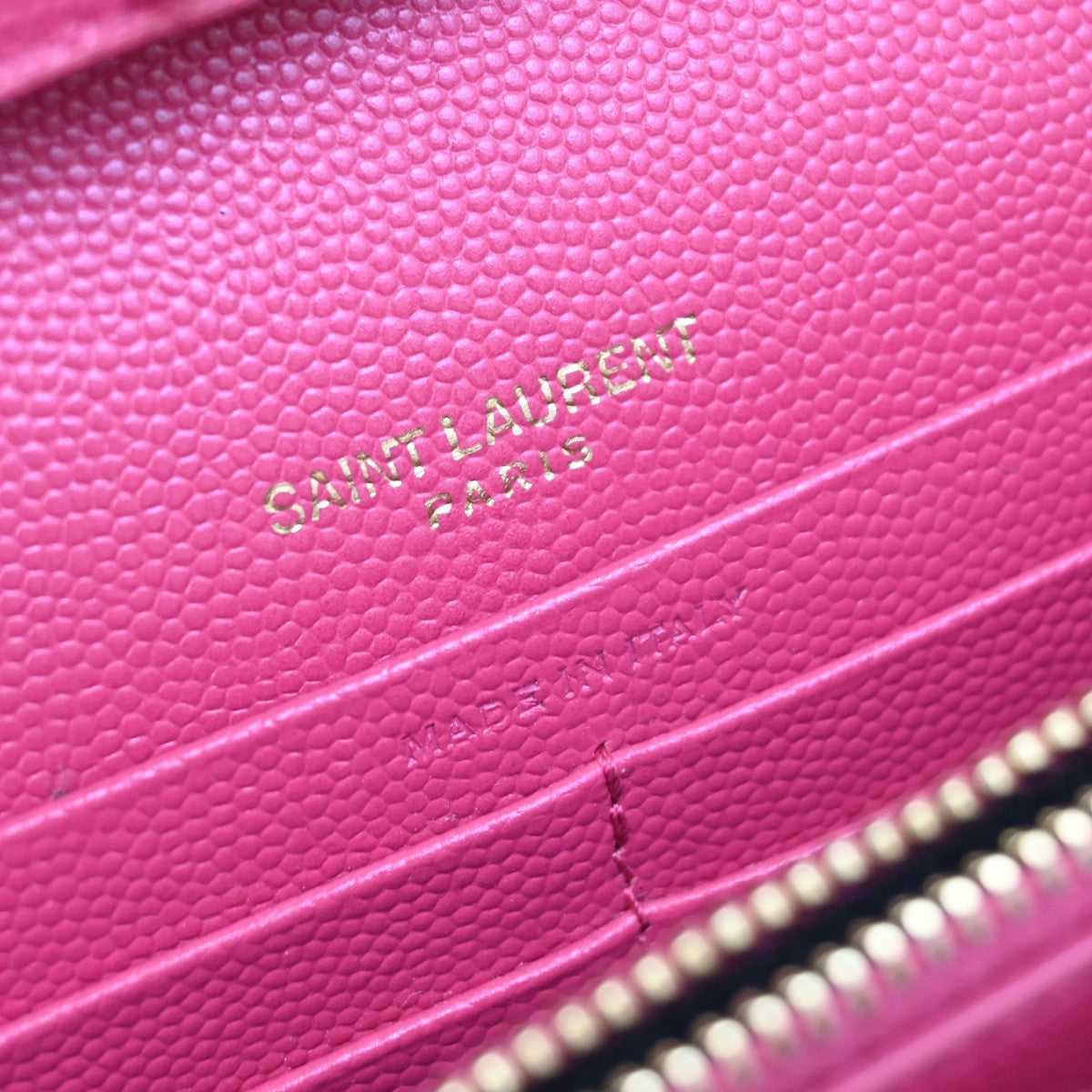 Saint Laurent Cassandra Wallet on Strap leather, PINK, LEATHER, Shoulder bag