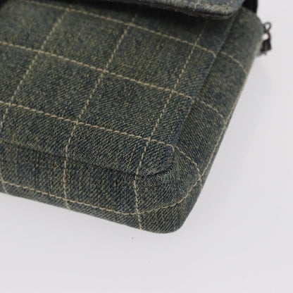 Chanel Chocolate Bar Flap Bag Quilted Denim, BLUE, DENIM_JEANS, Shoulder bag