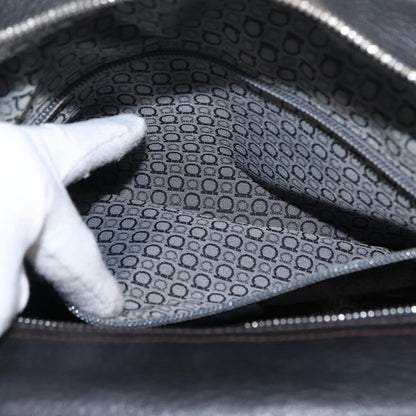 Salvatore Ferragamo Gancini Buckle Shoulder Bag Leather, BLACK, LEATHER, Shoulder bag