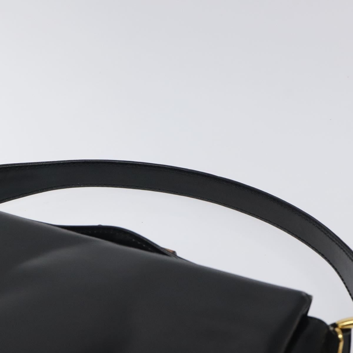 Gucci Vintage Convertible Bamboo Box Crossbody Bag Leather, BLACK, LEATHER, Crossbody bag