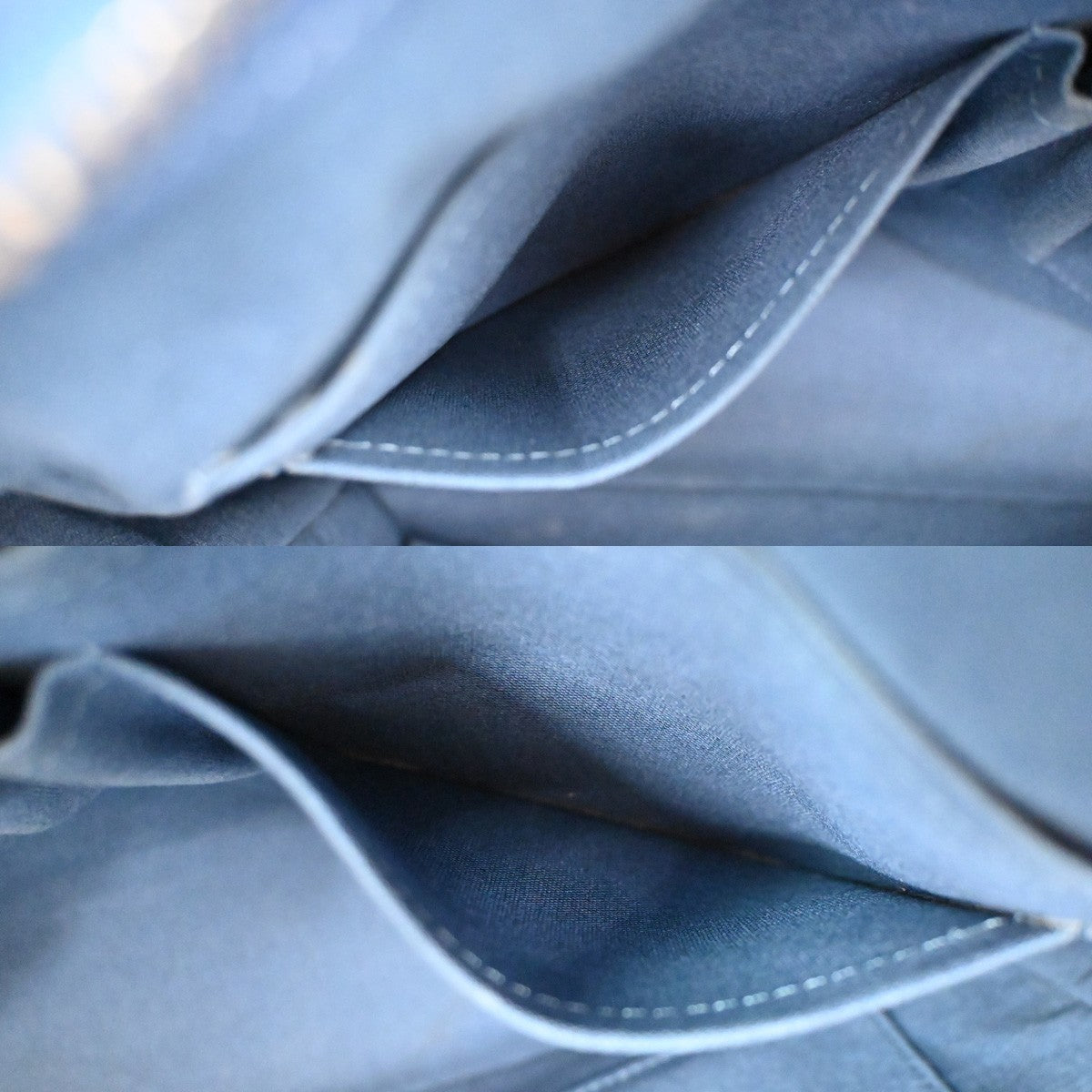 Louis Vuitton Tadao Handbag Damier Infini Leather, BLUE, LEATHER, Tote bag