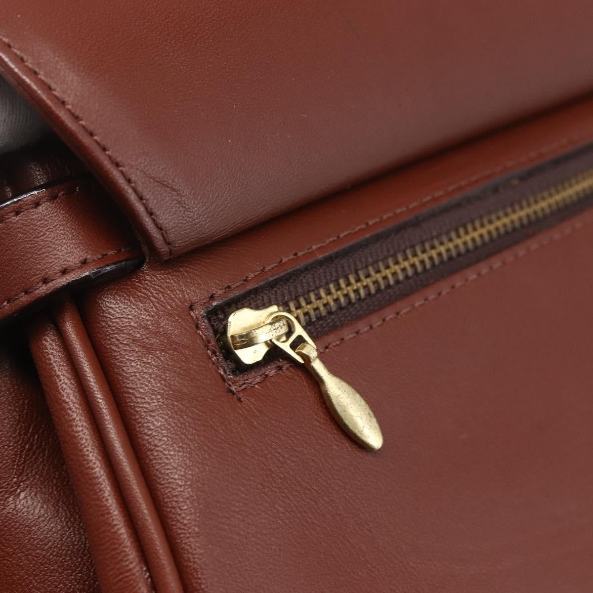 Valentino Garavani Vintage Handbag Leather, BROWN, LEATHER, Handbag