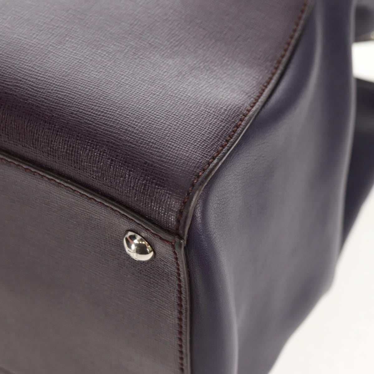 Fendi 2Jours Bag Leather, PURPLE, LEATHER, Handbag