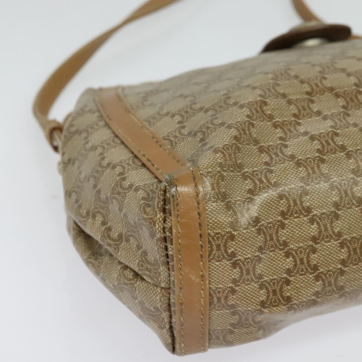 Celine Macadam Shoulder Bag PVC Leather, BEIGE, PVC, Shoulder bag