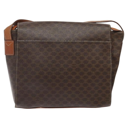 Celine Macadam Shoulder Bag PVC Leather, BROWN, CANVAS, Shoulder bag