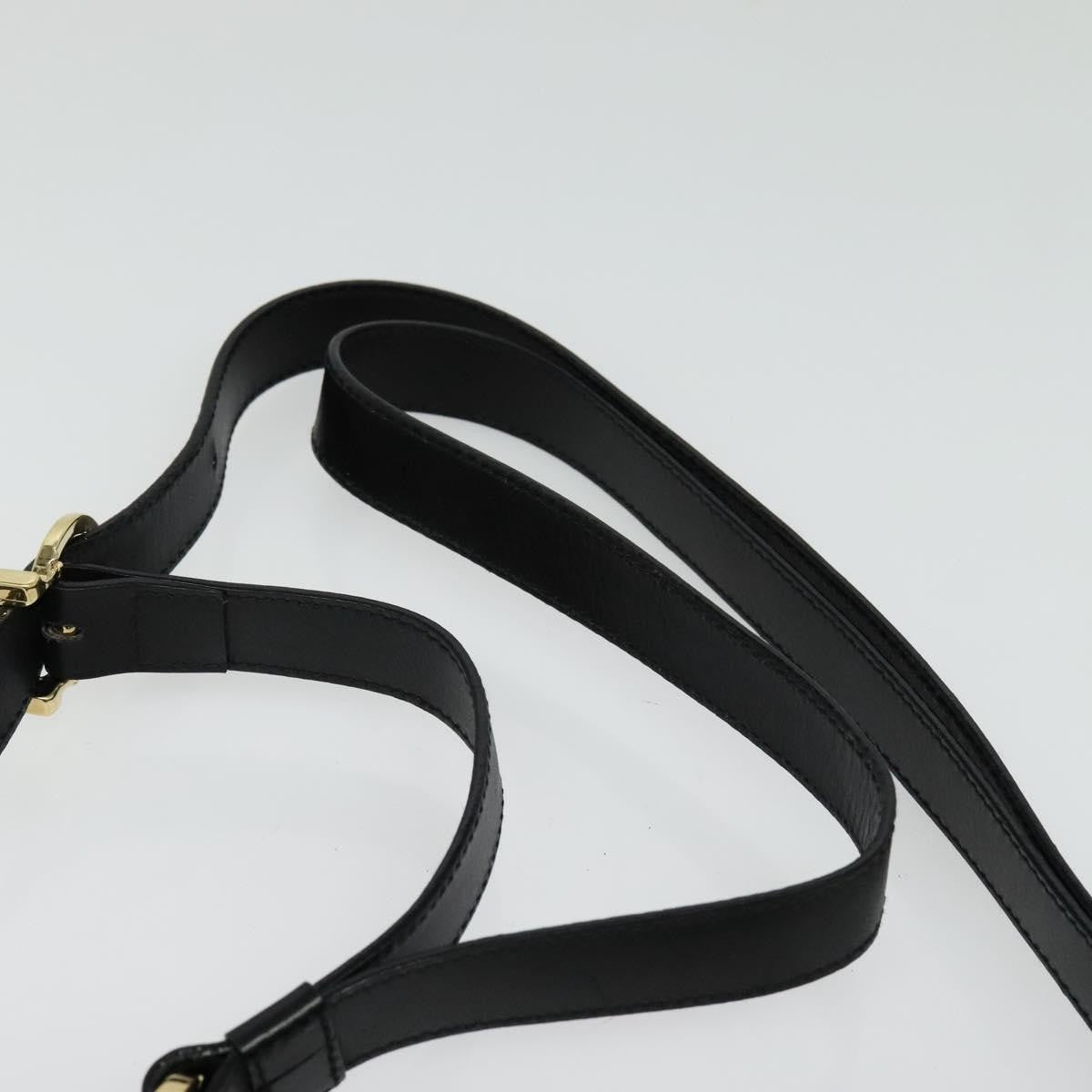 Salvatore Ferragamo Gancini Shoulder Bag Leather, BLACK, LEATHER, Shoulder bag