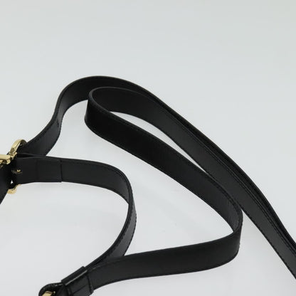 Salvatore Ferragamo Gancini Shoulder Bag Leather, BLACK, LEATHER, Shoulder bag