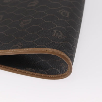 Christian Dior Vintage Honeycomb Shoulder Bag Canvas and Leather, BLACK, CANVAS, Shoulder bag