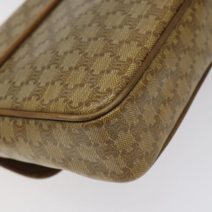 Celine Vintage Macadam Shoulder Bag Canvas, BEIGE, CANVAS, Shoulder bag