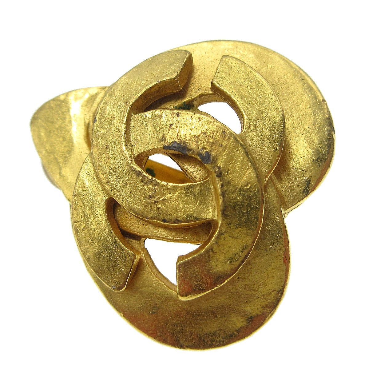 Chanel CC logo heart Gold-plated, GOLD, GOLD_PLATED, Earrings