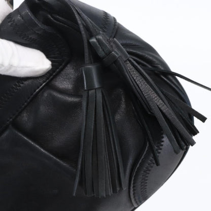 Prada Pushlock Shoulder Bag Leather, BLACK, LEATHER, Shoulder bag