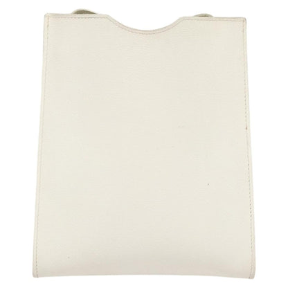 Hermes Onimaitou Handbag Leather, WHITE, LEATHER, Handbag