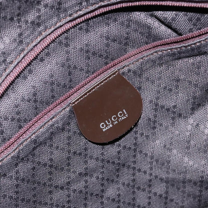 Gucci Vintage Bamboo Shoulder Bag Nylon, BROWN, NYLON, Shoulder bag