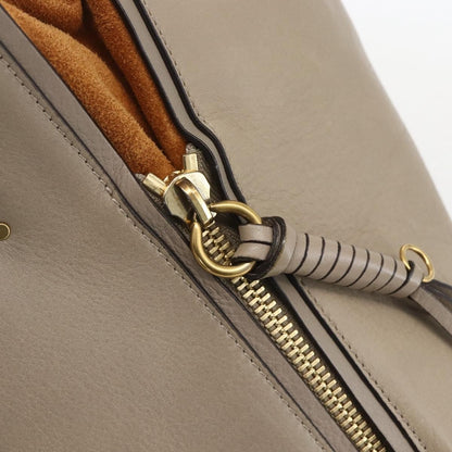 Chloe Milo Shopping Tote Leather, BEIGE, LEATHER, Tote bag