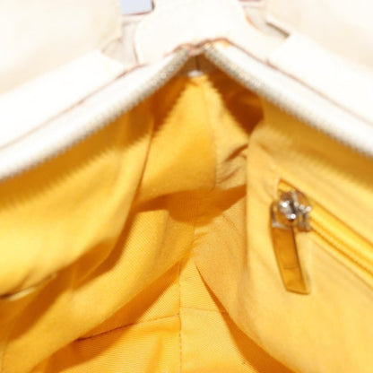 Salvatore Ferragamo Gancini handbag Leather, WHITE, LEATHER, Handbag