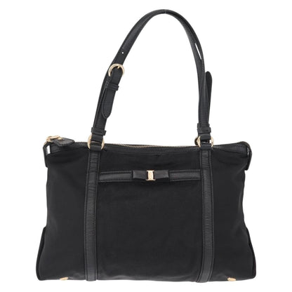 Salvatore Ferragamo Vala Handbag Nylon, BLACK, NYLON, Handbag
