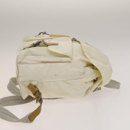 Prada Double Front Pocket Backpack Tessuto, WHITE, NYLON, Backpack