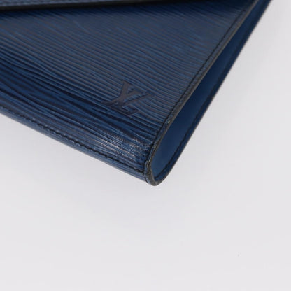 Louis Vuitton Art Deco Clutch Epi Leather, BLUE, LEATHER, Clutche & pouche