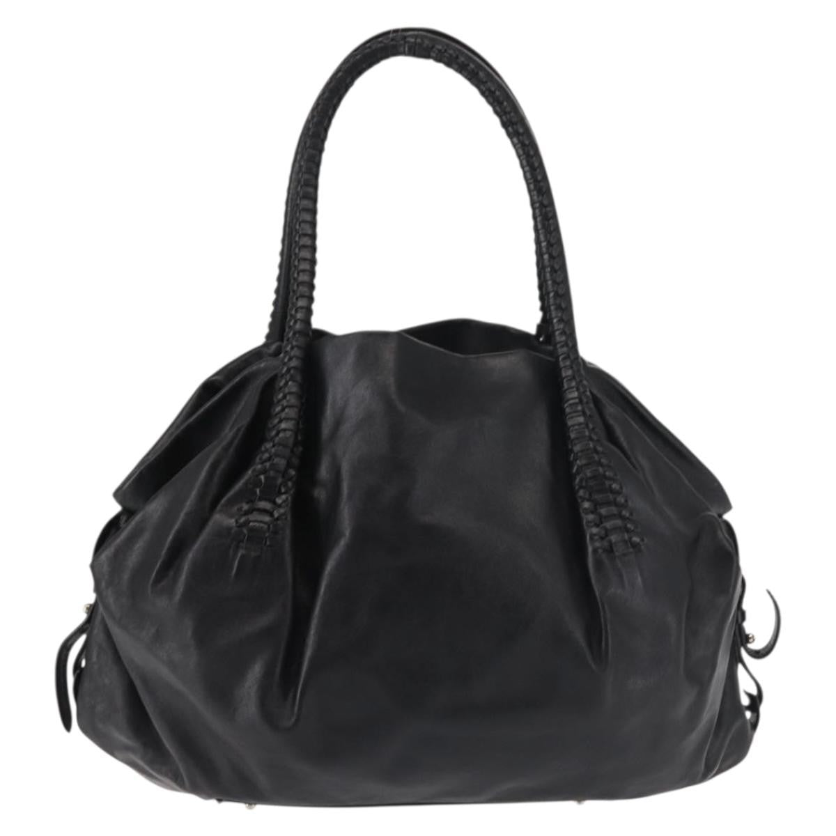 Salvatore Ferragamo Gancini Tote Leather, BLACK, LEATHER, Tote bag