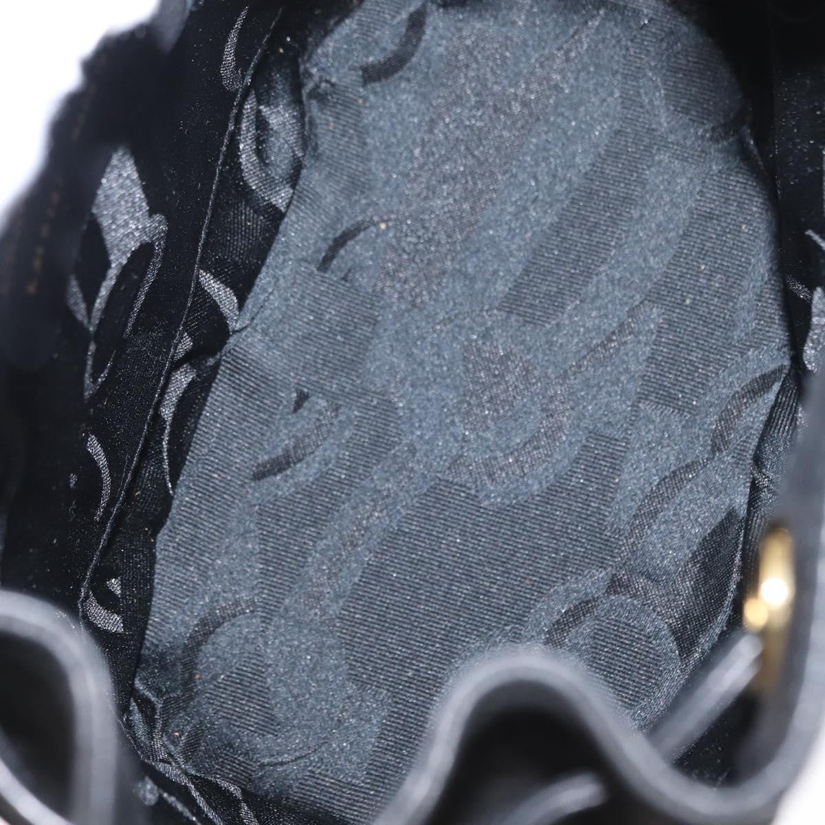 Salvatore Ferragamo Gancini Backpack Suede, BLACK, SUEDE, Backpack