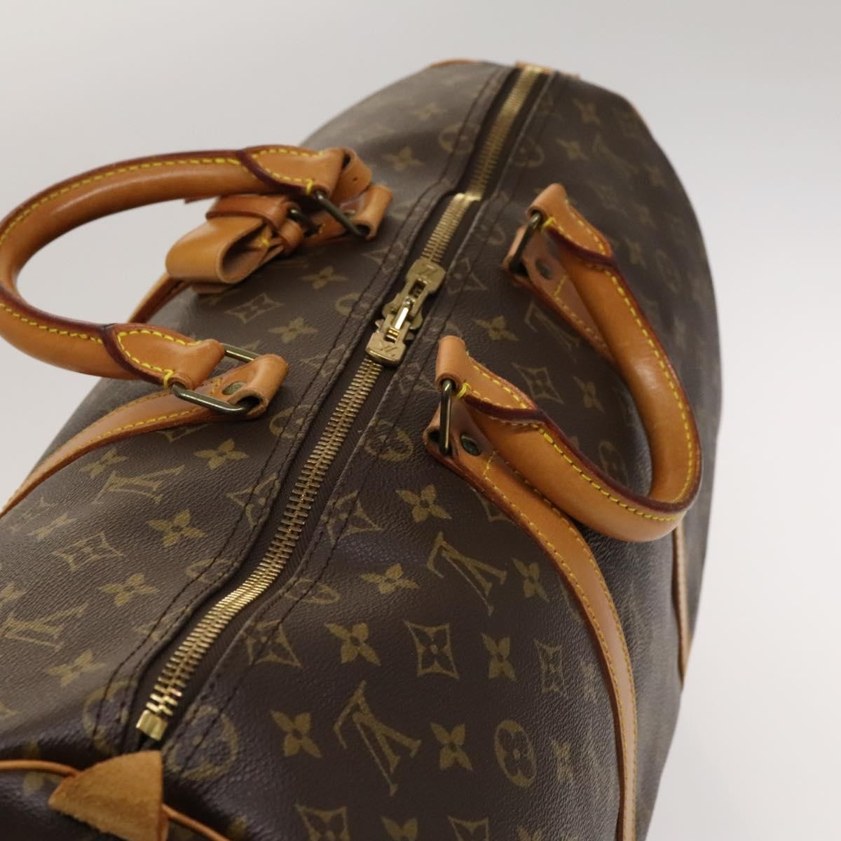 Louis Vuitton Keepall Bag Monogram Canvas, BROWN, CANVAS, Travel bag