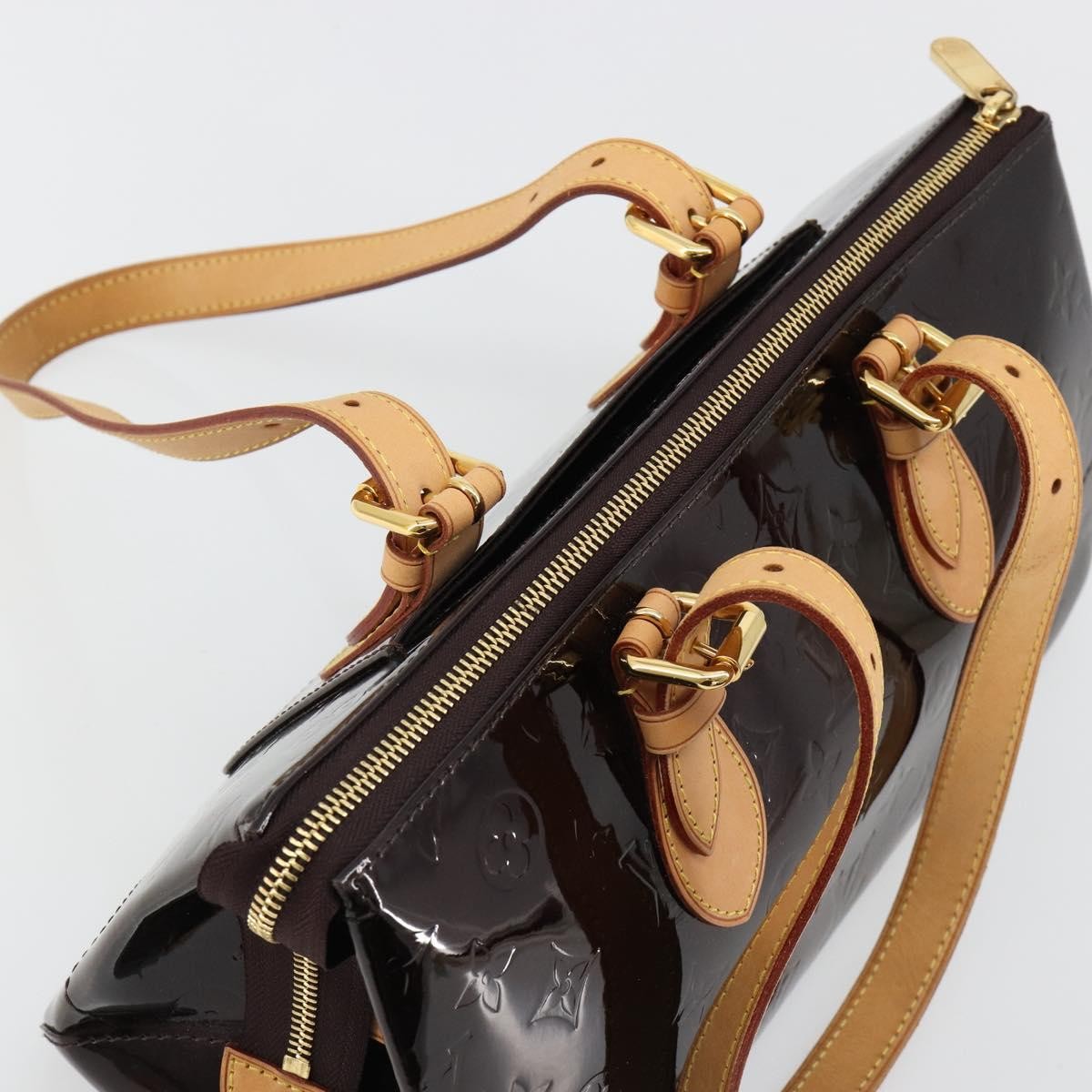 Louis Vuitton Rosewood Avenue Handbag Monogram Vernis, Purple, Patent Leather, Handbag