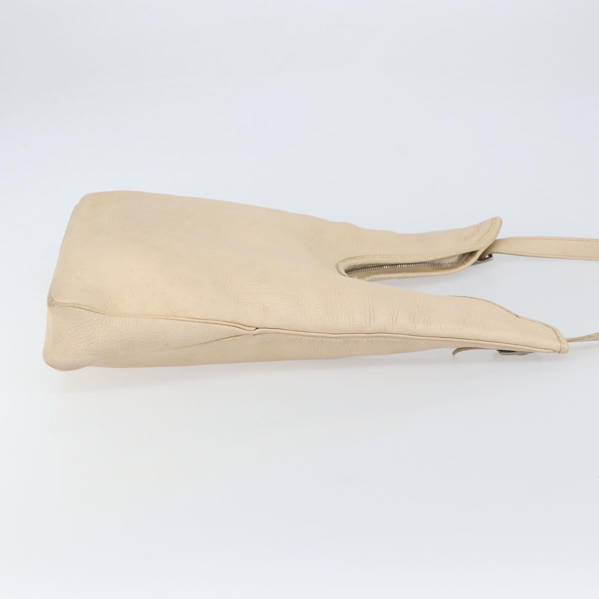 Hermes Massai Bag Leather, BEIGE, LEATHER, Shoulder bag