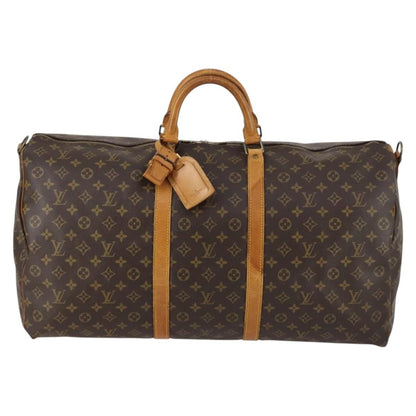 Louis Vuitton Keepall Bag Monogram Canvas, BROWN, CANVAS, Travel bag